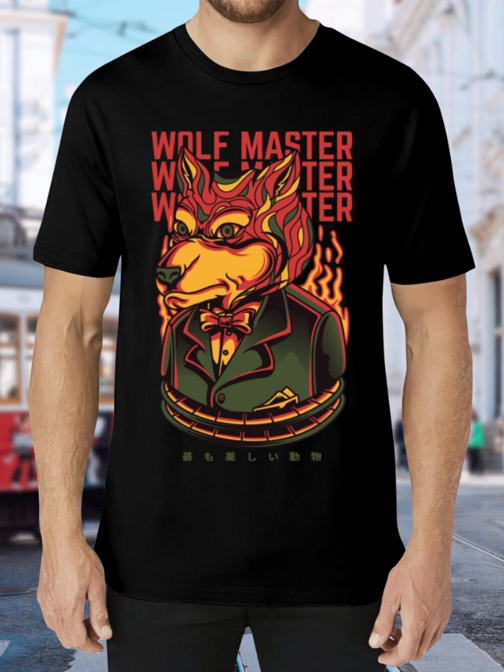 Wolf Master Graphic Tee - Black
